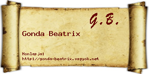 Gonda Beatrix névjegykártya